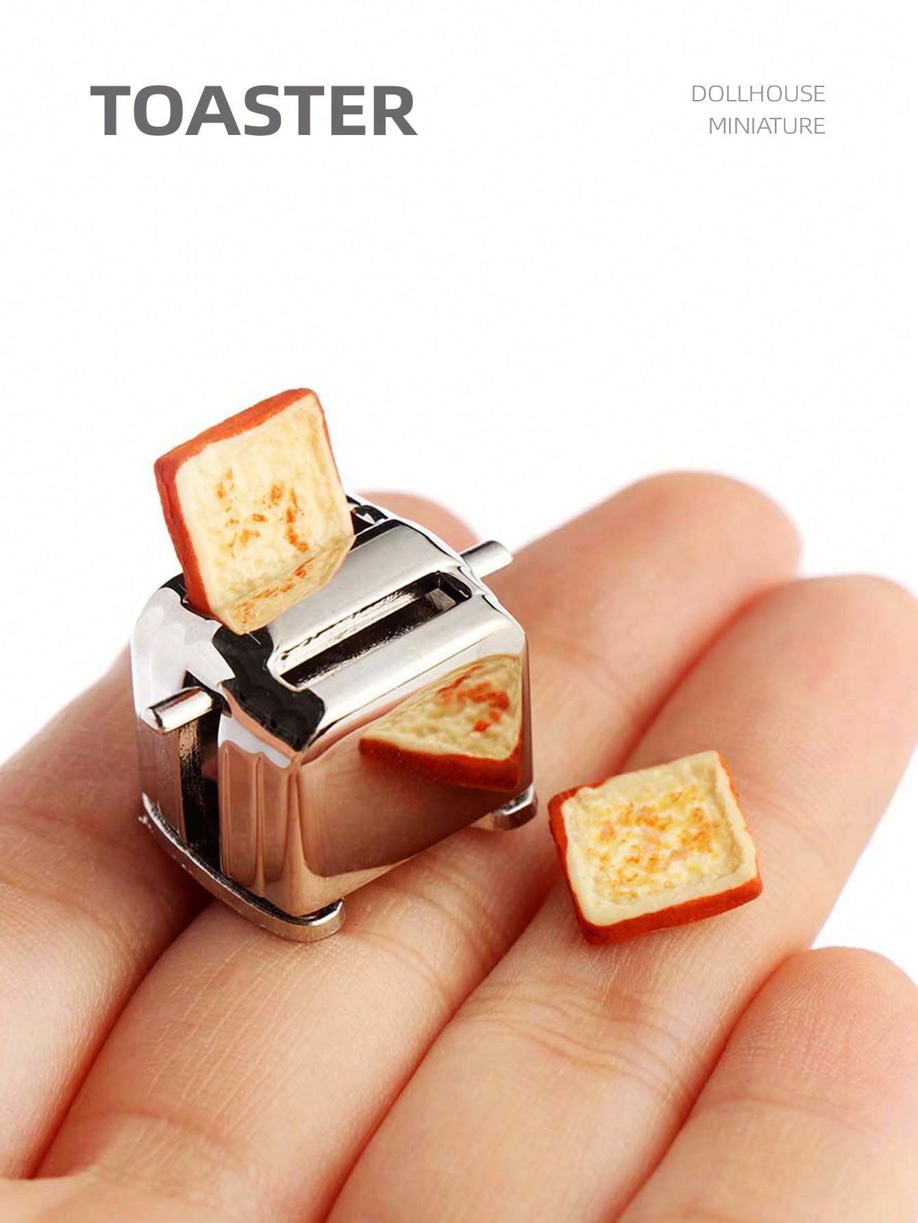 Home Decor Kolkata - 1:12 Dollhouse Miniature Toaster, Mini Simulation