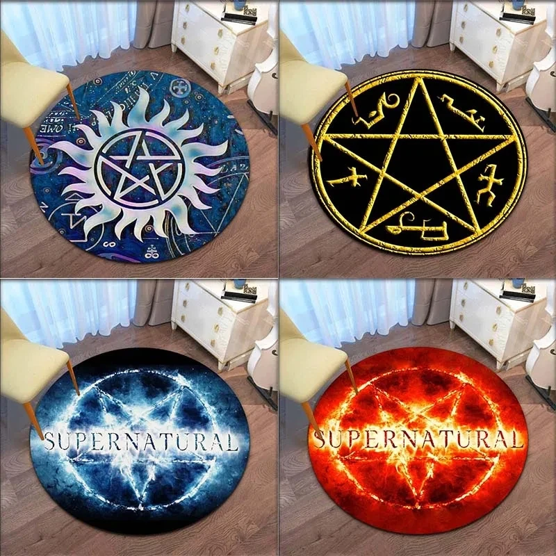 Home Decor Retailers - Supernatural Pentagram Symbol Carpet Area Carpet
