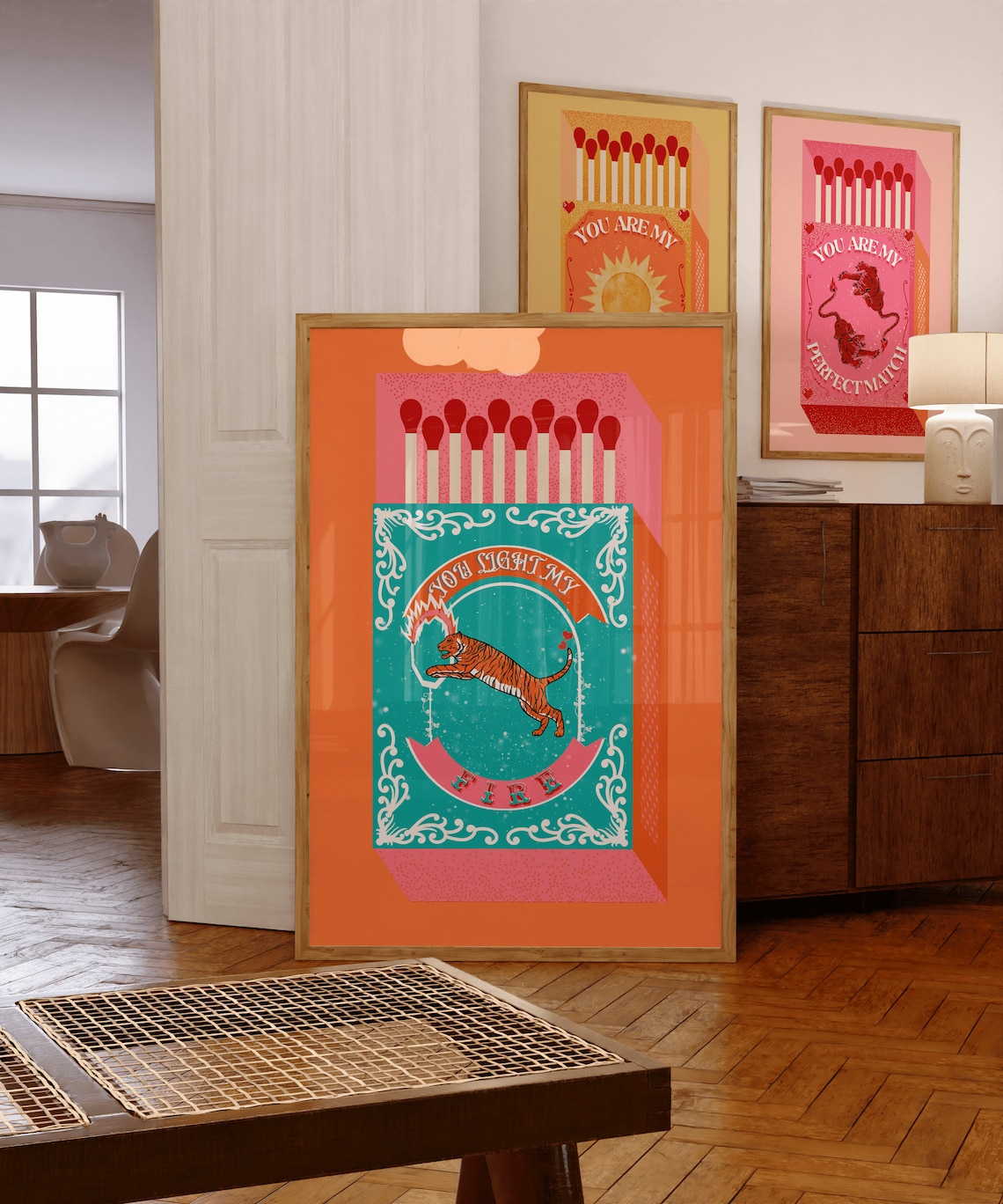 Home Decor Orange - You Light My Fire Orange Matchbox