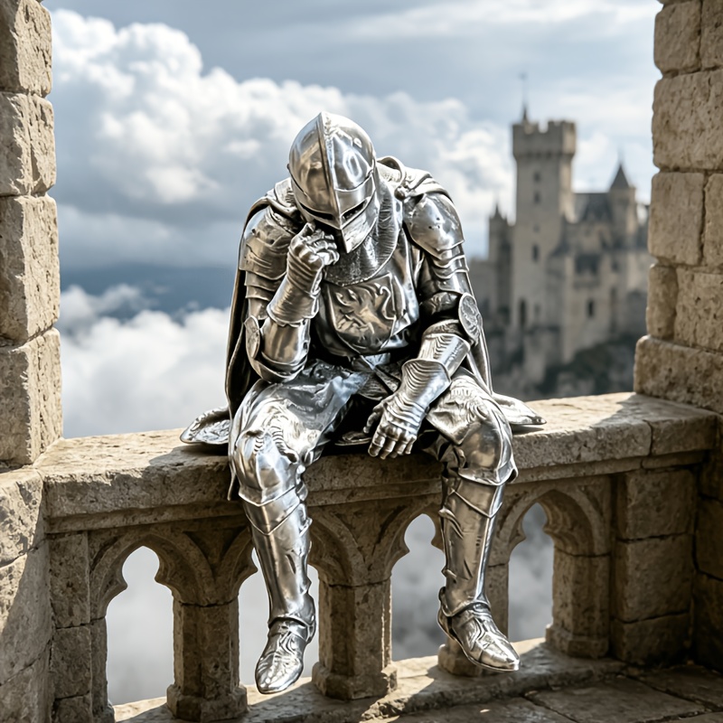Home Decor Medieval - Medieval Knight Figurine Vintage Meditation Armor