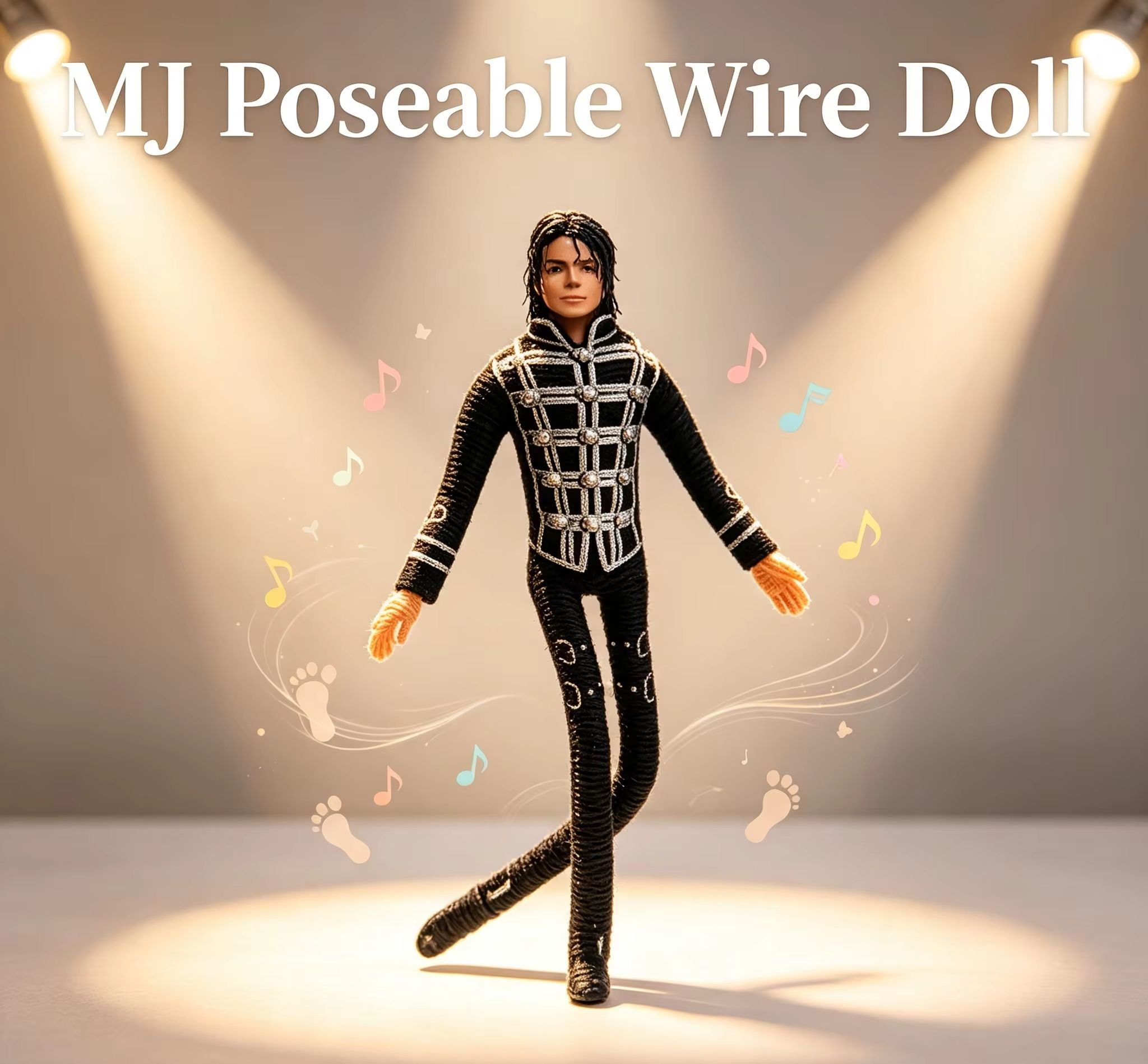 Home Decor Solution - Michael Jackson Movable Joint Plush Stuffed