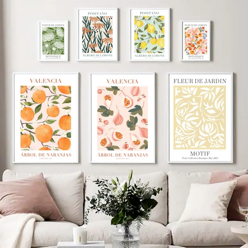 Home Decor Orange - Scandinavian Simple Wall Art Valencia Orange