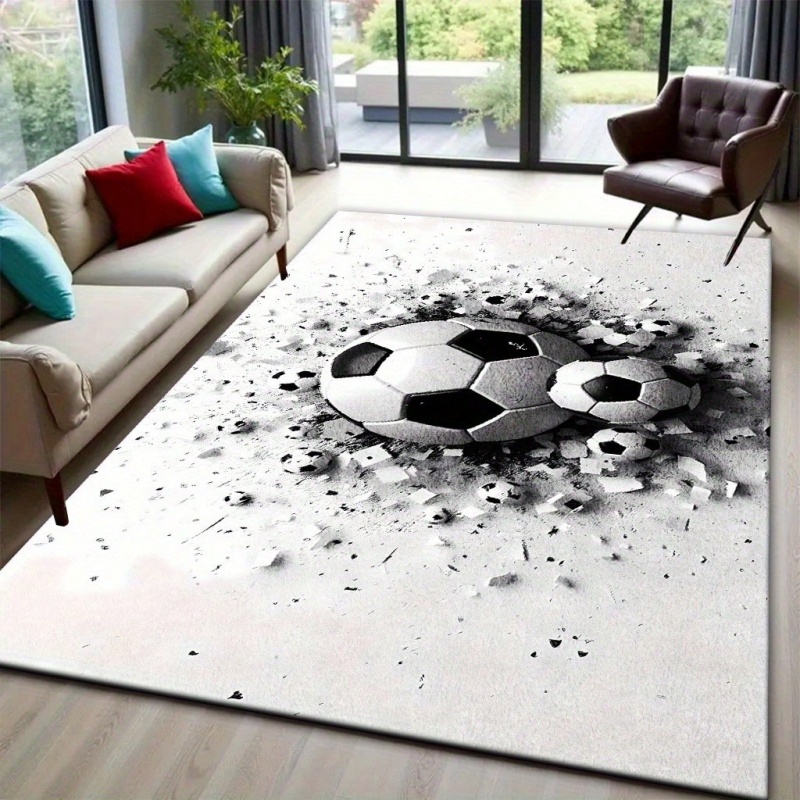 Home Decor Retailers - Broken Soccer Print Large Area Rug
