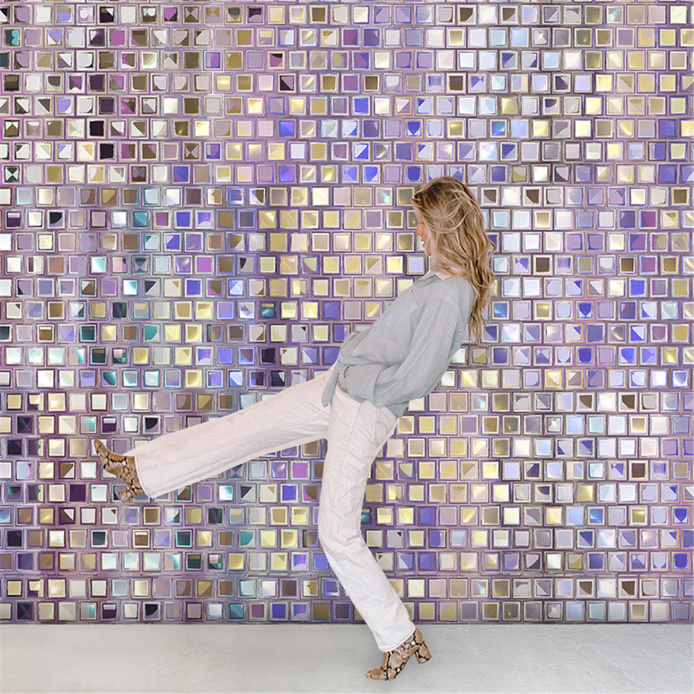 Home Decor Online Shopping - Custom Colored mosaic wallpaper milk tea