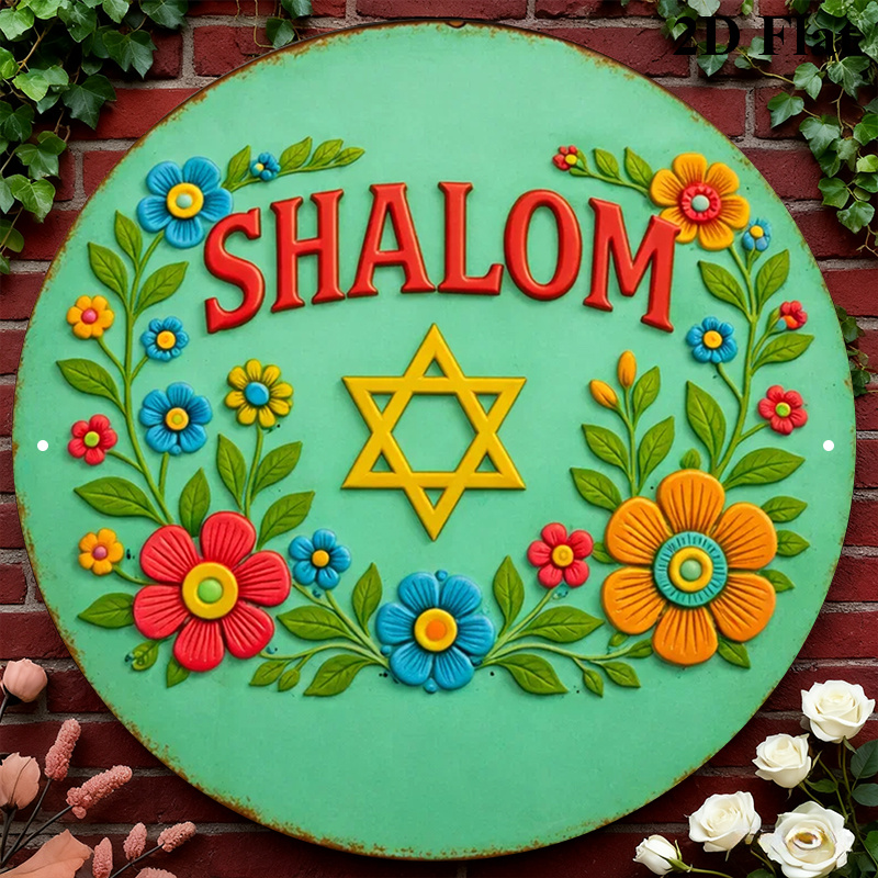Home Decor Room - CIFBUY Shalom Star of David Aluminum