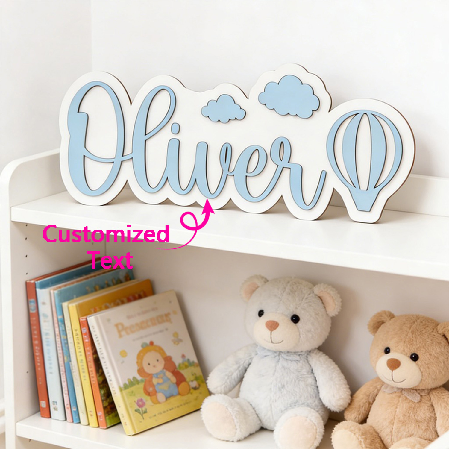 Home Decor Halloween - Personalized Hot Air Balloon & Cloud