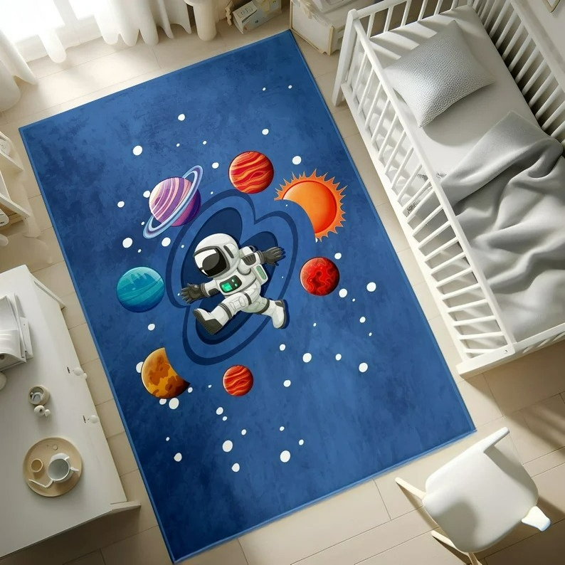 Home Decor Retailers - Cartoon Universe Carpet Astronaut Carpet for