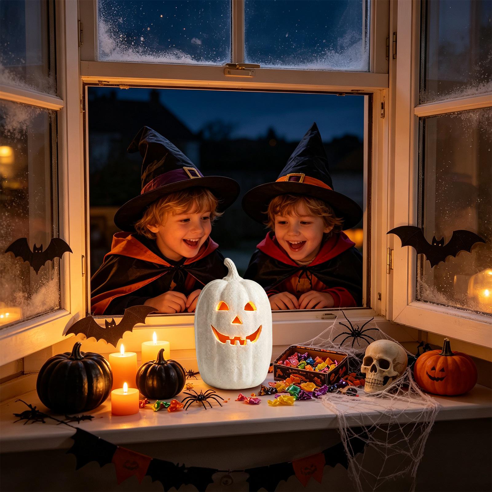 Home Decor Halloween - Halloween Pumpkin Decor Resin Pumpkin Handmade