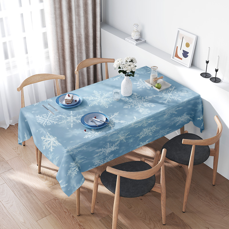 Home Decor Online Shopping - Snowflake Dining Tablecloth Winter Home Decoration