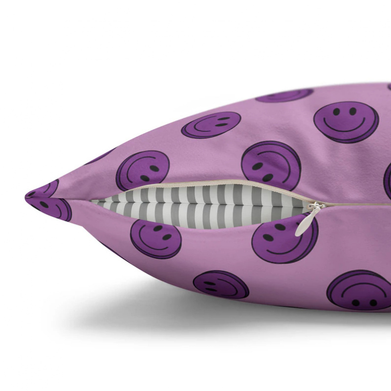 VIKAMA Purple Smile Cushion Co - đánh giá và giá Home Decor Emoji
