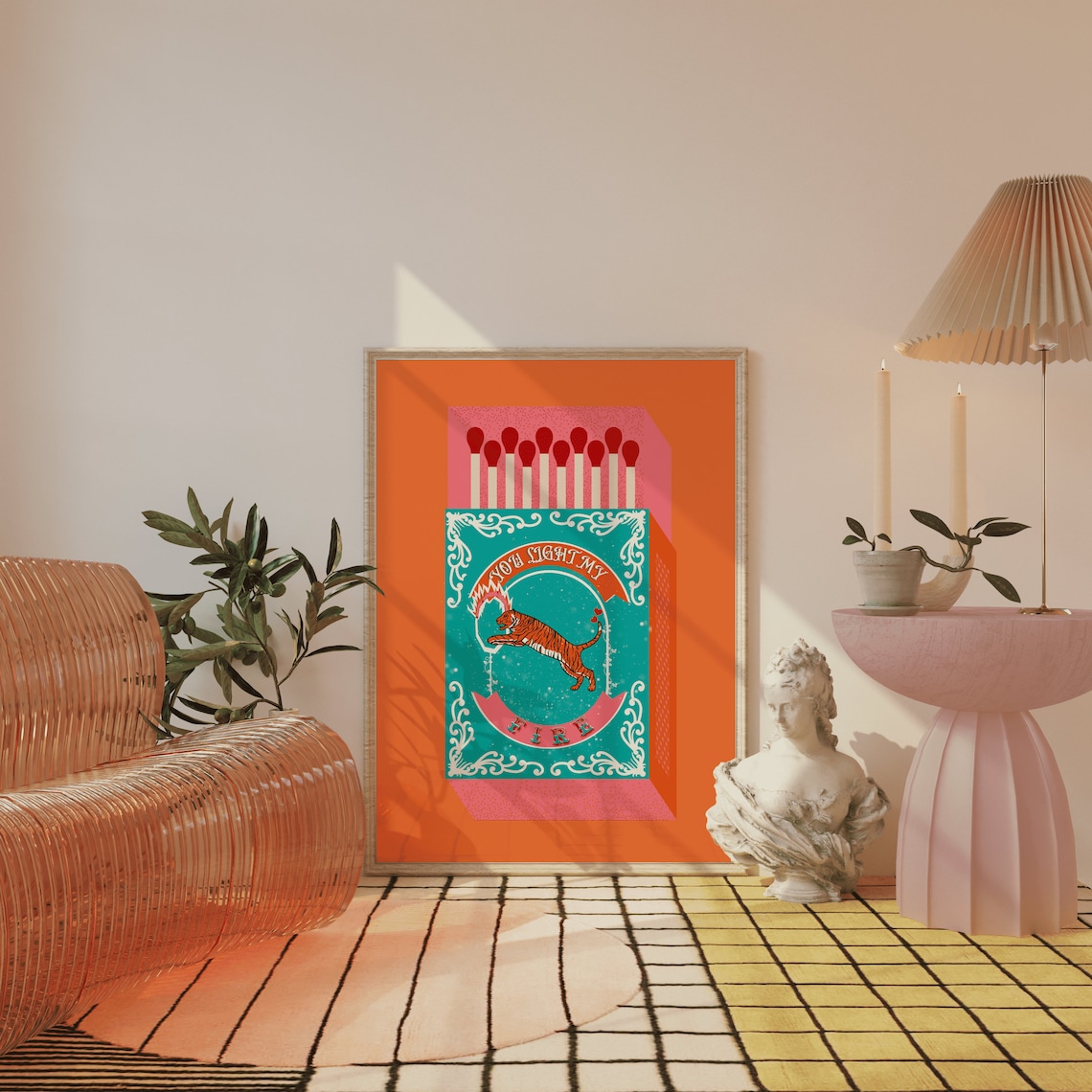 You Light My Fire Orange Match - đánh giá và giá Home Decor Orange