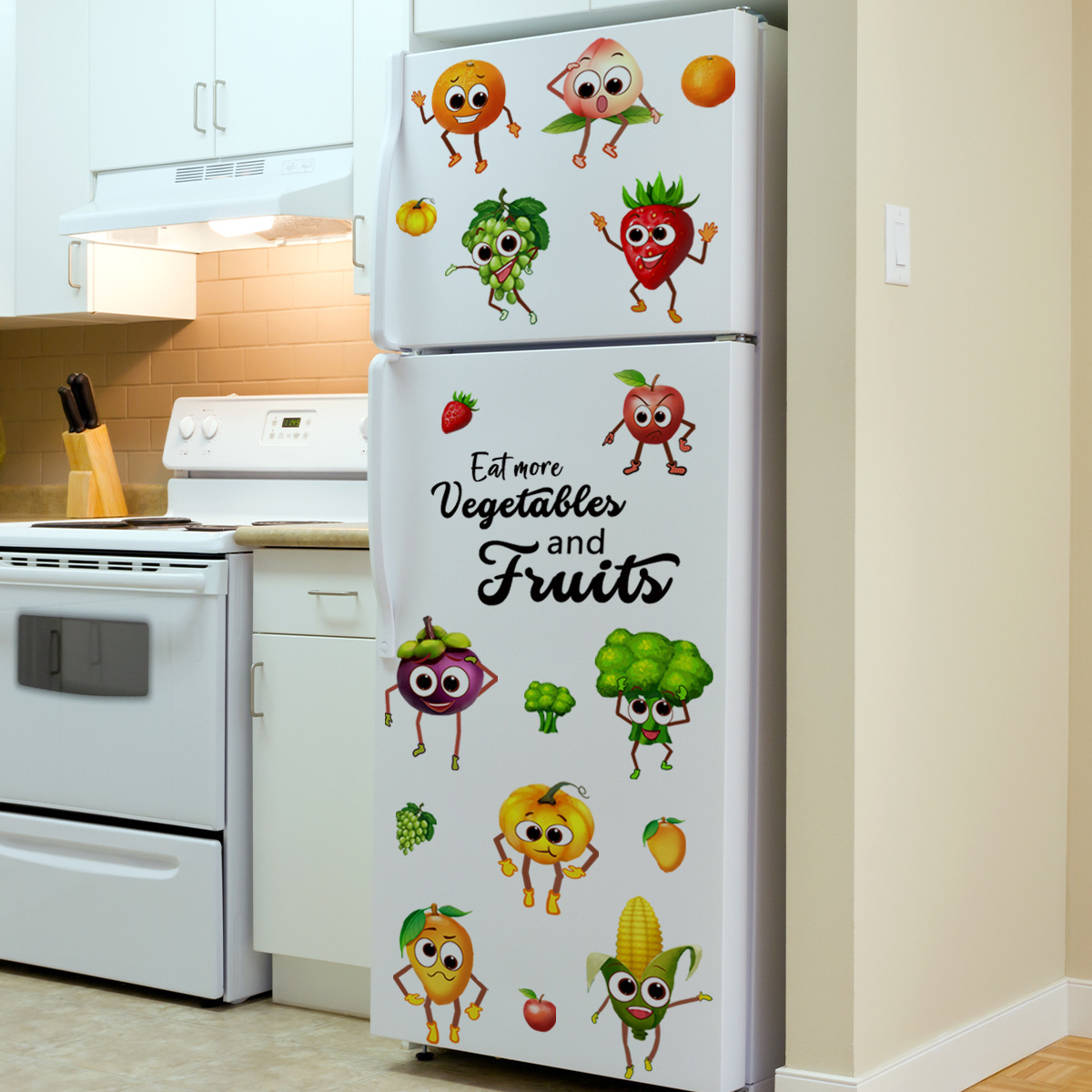 Cartoon Emoji Fruit Wall Stick - đánh giá và giá Home Decor Emoji