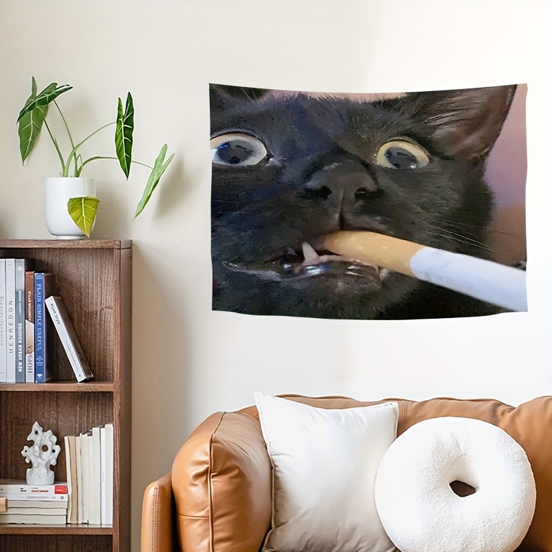 VIKAMA Funny Smoking Black Cat - đánh giá và giá Home Decor Emoji