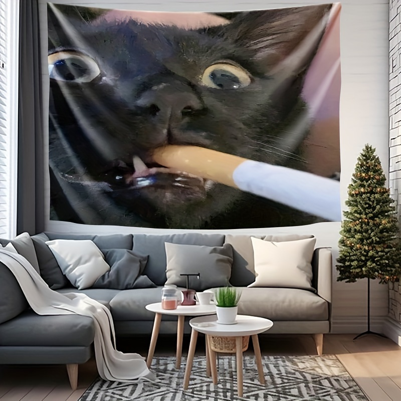 VIKAMA Funny Smoking Black Cat - đánh giá và giá Home Decor Emoji