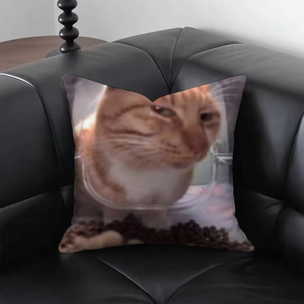 Funny Cat M-Meme Pillow Cover  - đánh giá và giá Home Decor Emoji