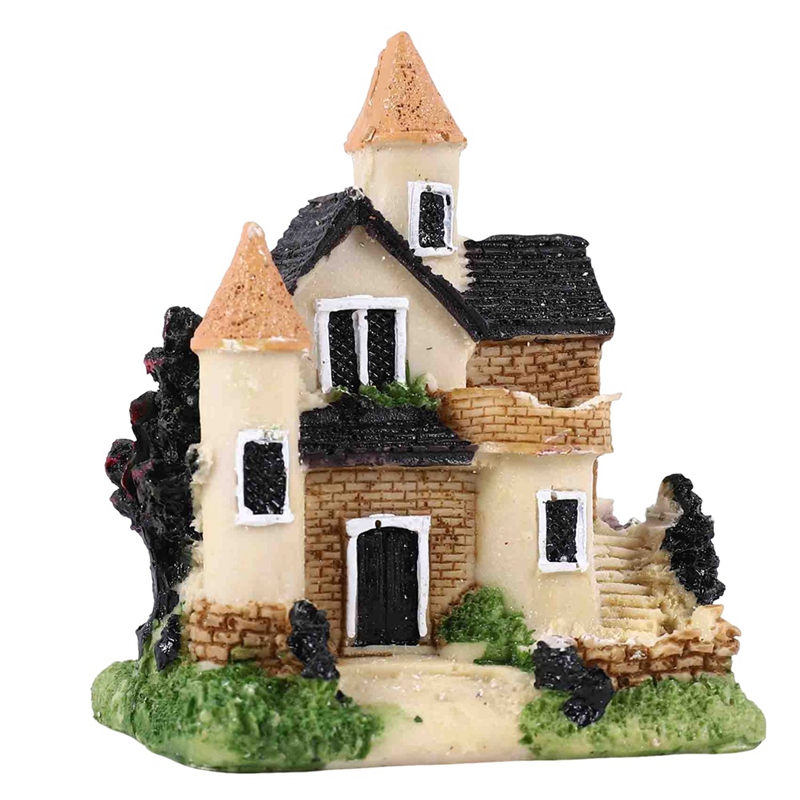 Cute Mini Resin House Miniatur - đánh giá và giá Home Decor Garden
