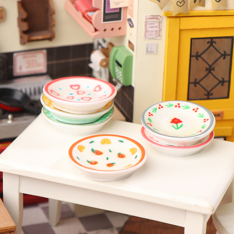 5Pcs 1/12 Dollhouse Mini Plate - đánh giá và giá Home Decor Kolkata