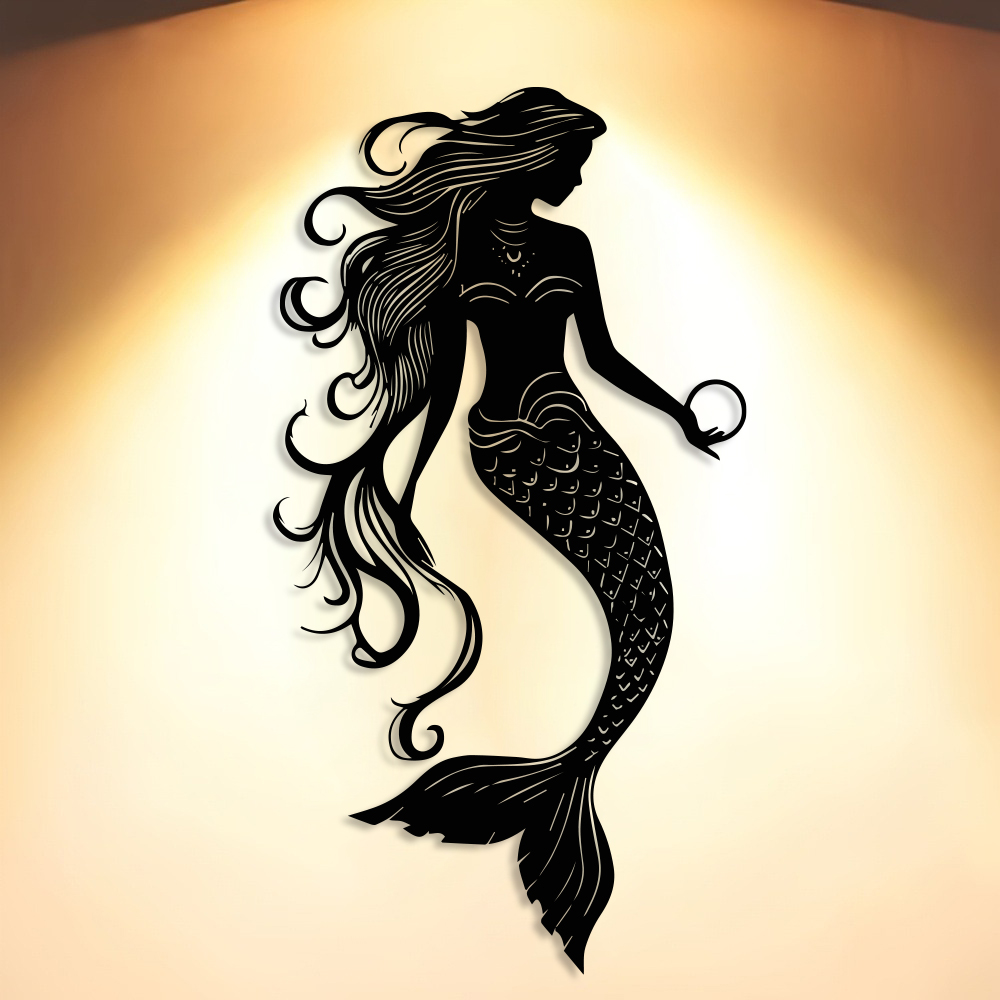 Elegant Mermaid Metal Wall Art - đánh giá và giá Home Decor Nautical