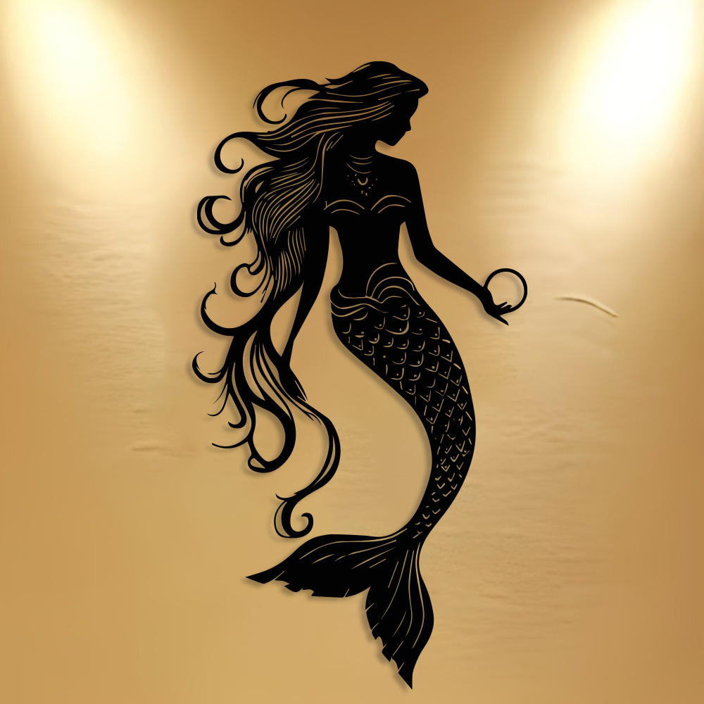 Elegant Mermaid Metal Wall Art - đánh giá và giá Home Decor Nautical