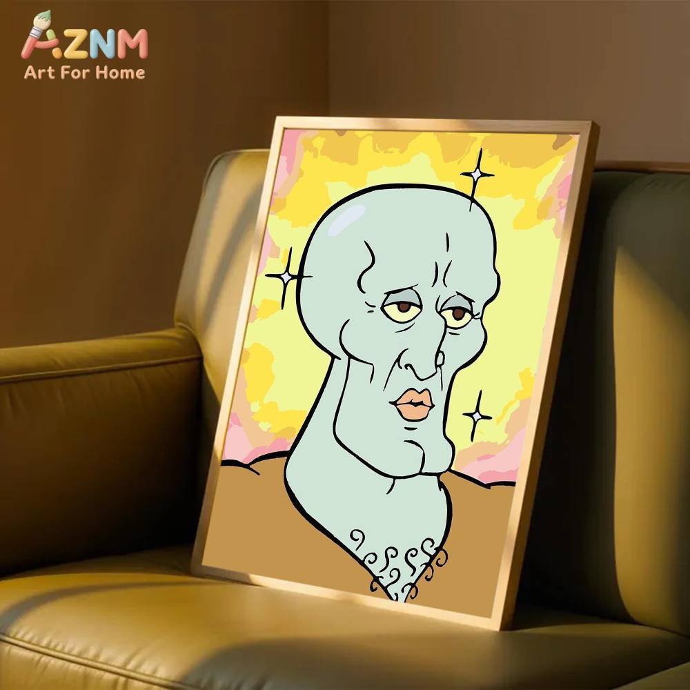 1pc AZMN SpongeBob SquarePants - đánh giá và giá Geometric Wall Art