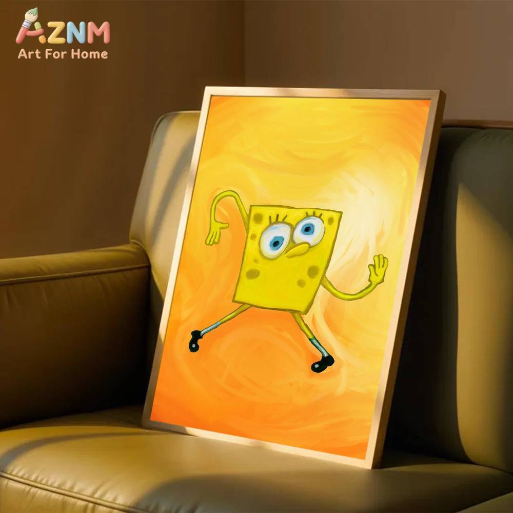 1pc AZMN SpongeBob SquarePants - đánh giá và giá Geometric Wall Art