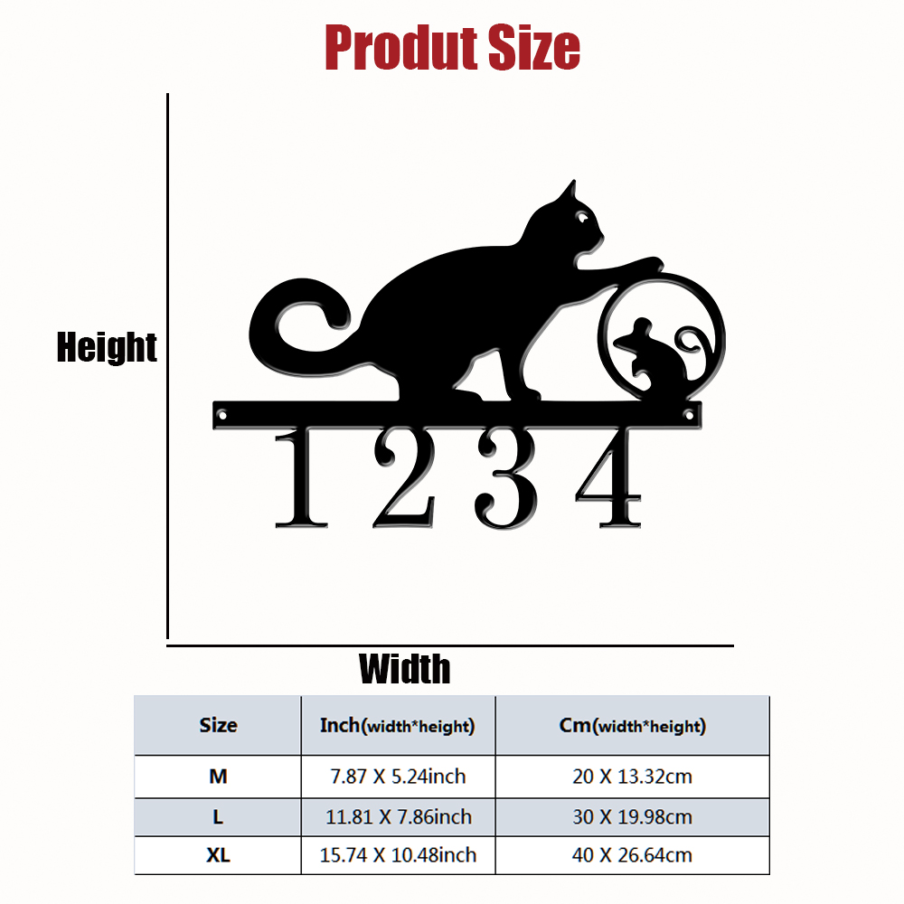 1Pc Custom cat Metal Door Stre - đánh giá và giá Home Decor Garden