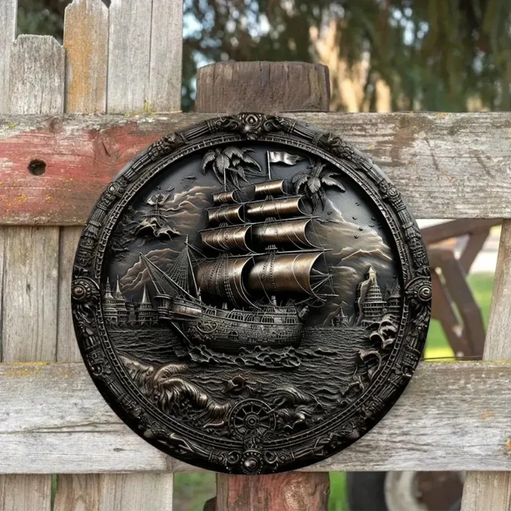 3D Pirate Ship Metal Wall Art: - đánh giá và giá Home Decor Nautical