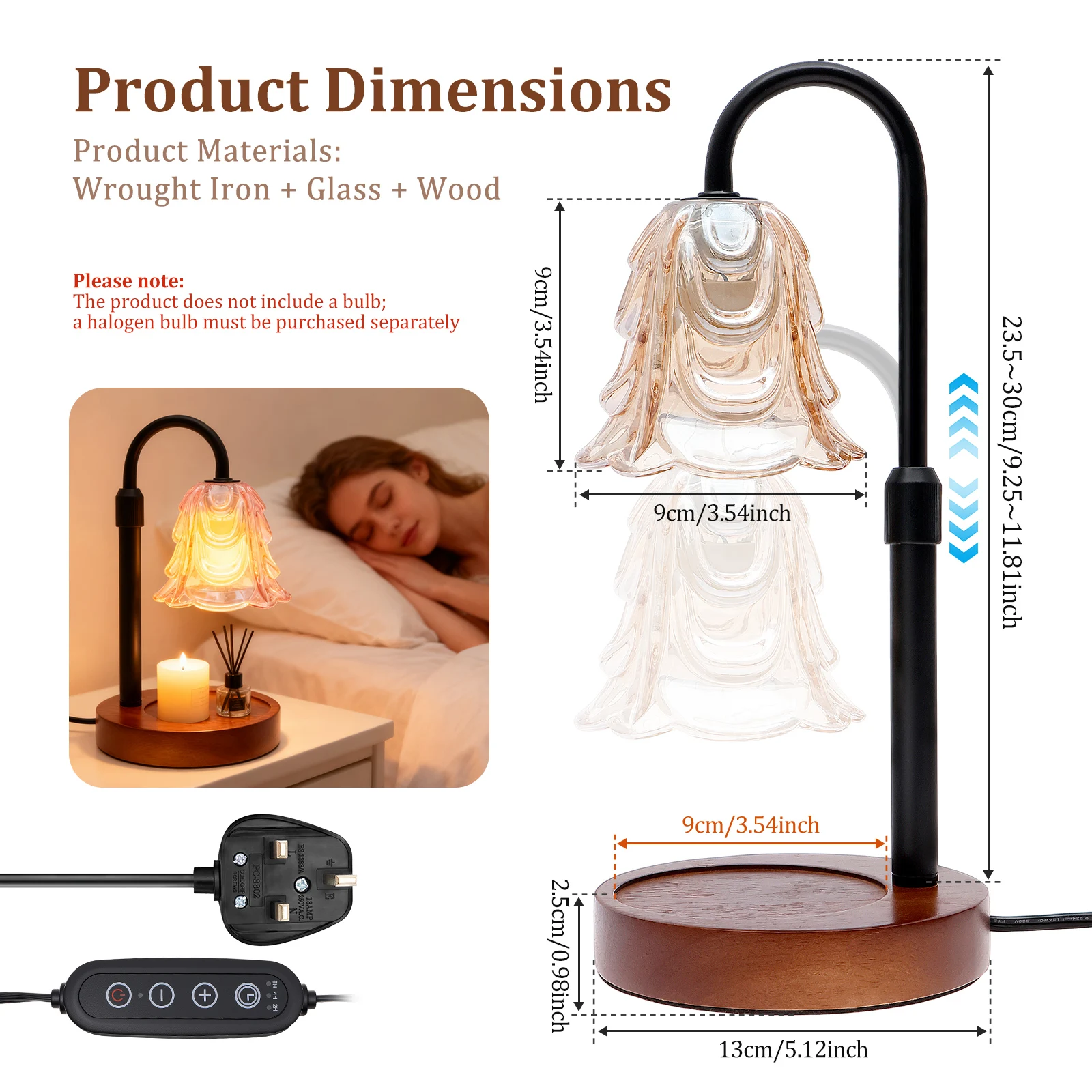 Dimmable Flower Candle Warmer  - đánh giá và giá Home Decor Uk