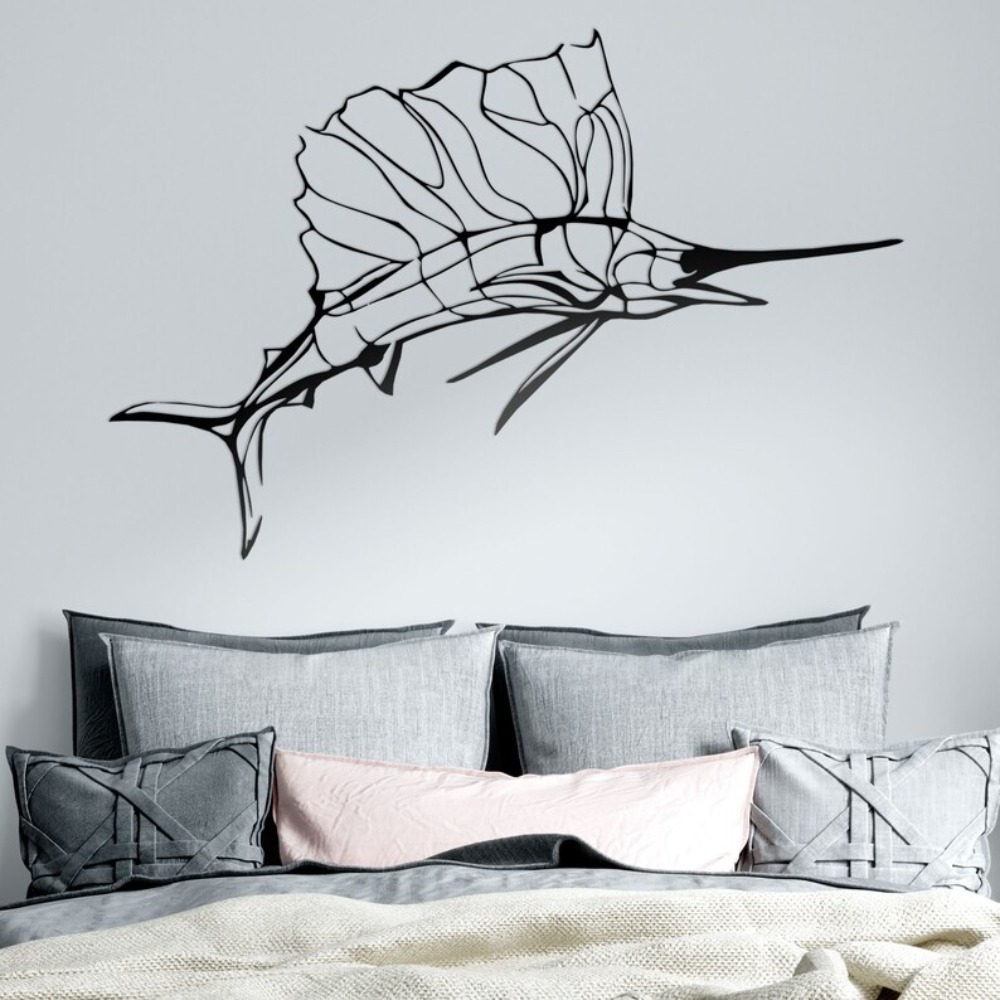 Swordfish Nautical Metal Wall  - đánh giá và giá Home Decor Nautical