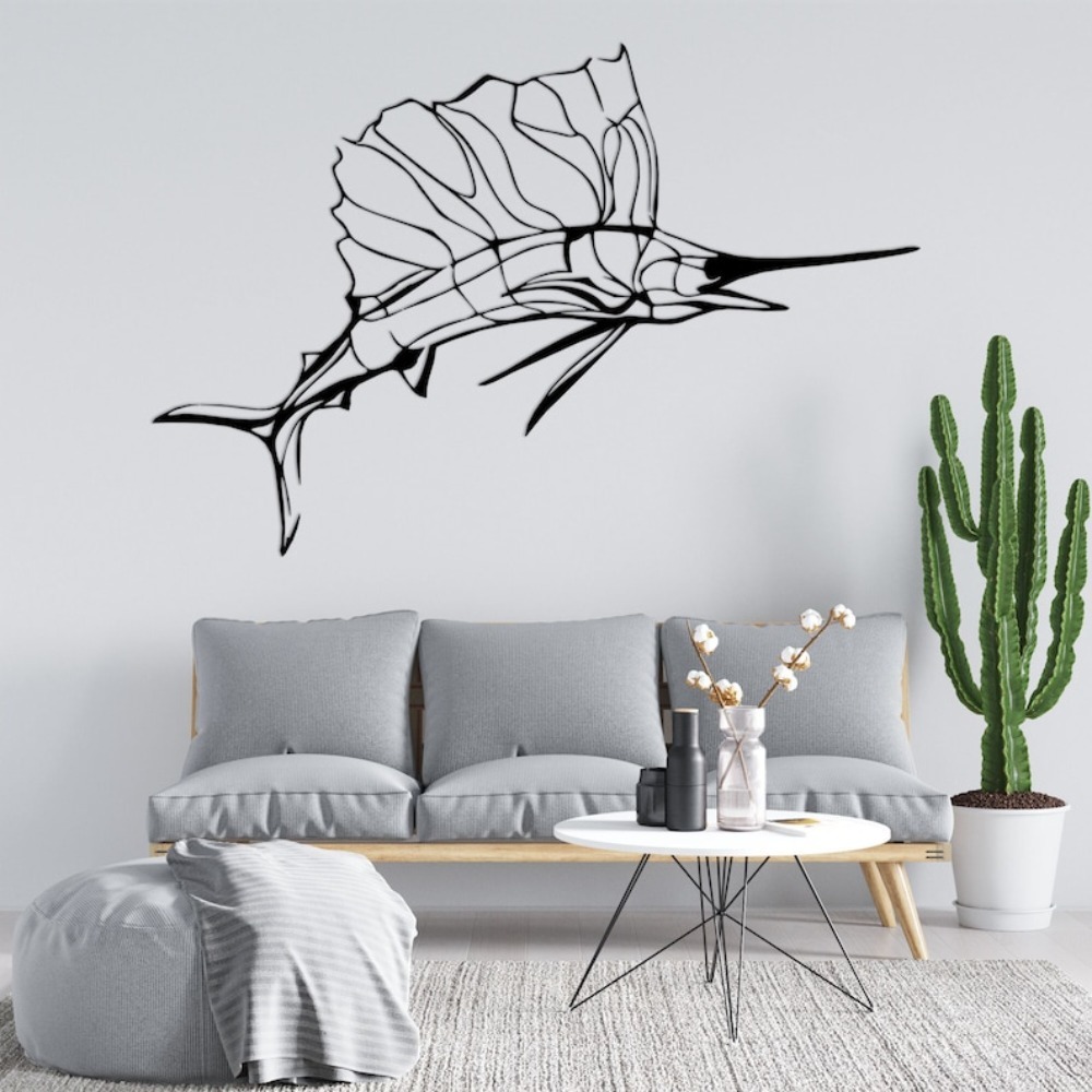 Swordfish Nautical Metal Wall  - đánh giá và giá Home Decor Nautical