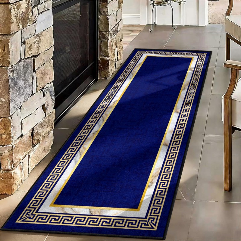 Abstract Art Runner Rug Blue Y - đánh giá và giá Home Decor Retailers