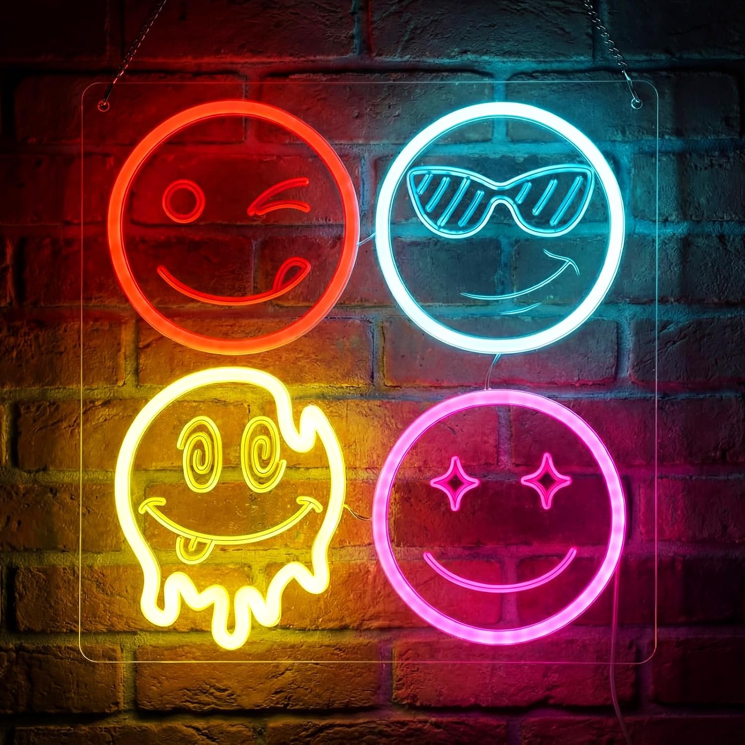 Cute Smiley Face LED Neon Sign - đánh giá và giá Home Decor Emoji