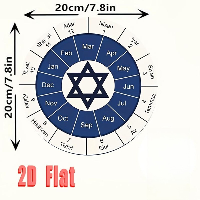 CIFBUY  Jewish Calendar Alumin - đánh giá và giá Home Decor Room