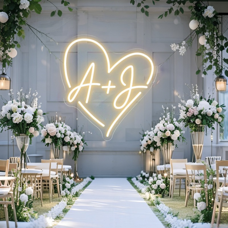 Custom Initials Heart LED Neon - đánh giá và giá Home Decor Halloween