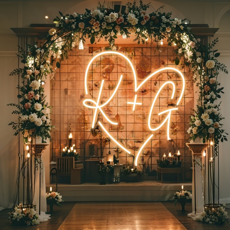 Custom Initials Heart LED Neon - đánh giá và giá Home Decor Halloween
