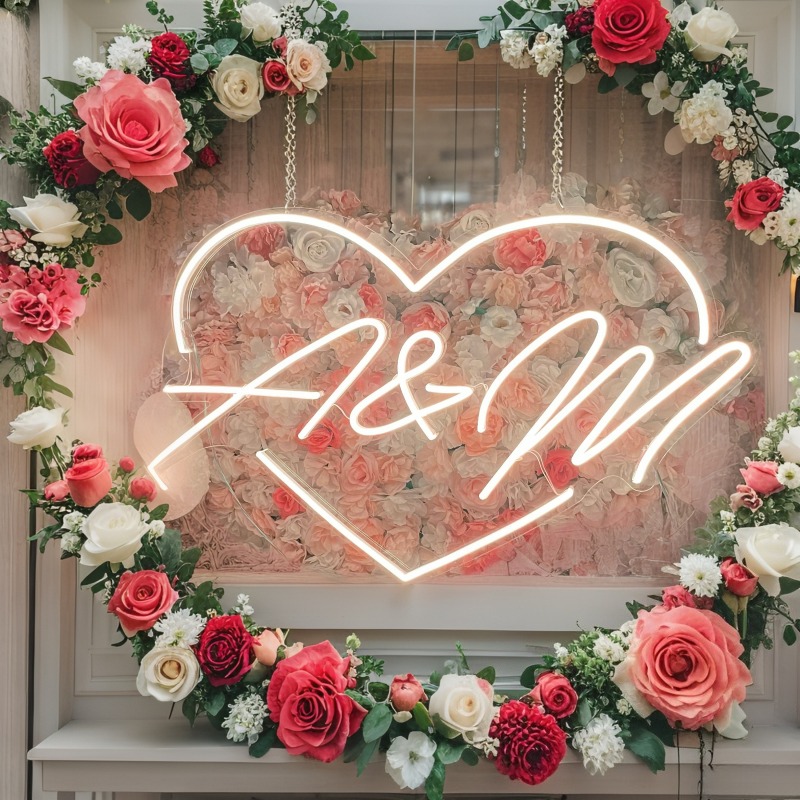 Custom Initials Heart LED Neon - đánh giá và giá Home Decor Halloween