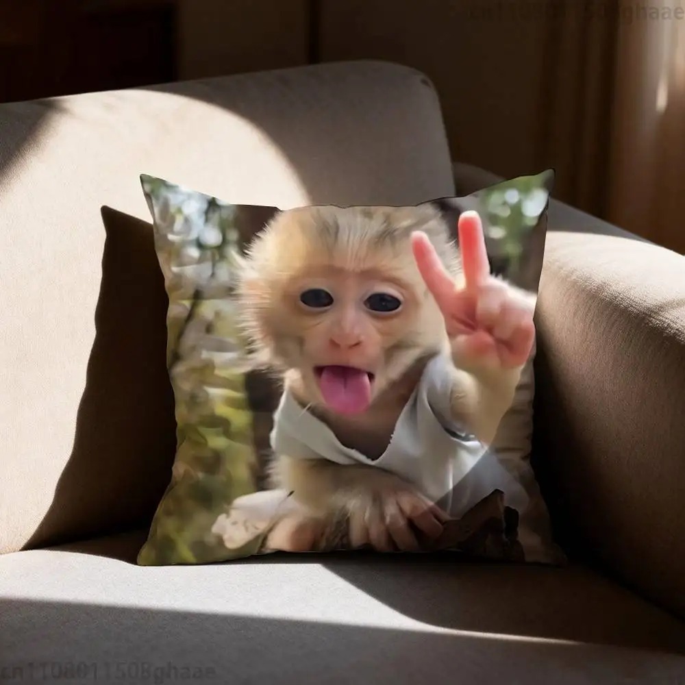 Funny Meme Monkey Cushion Cove - đánh giá và giá Home Decor Emoji
