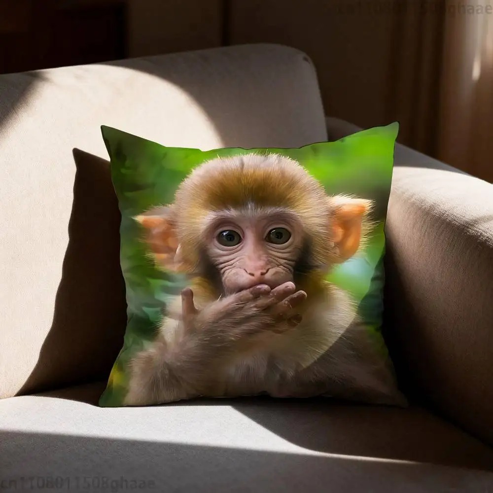 Funny Meme Monkey Cushion Cove - đánh giá và giá Home Decor Emoji