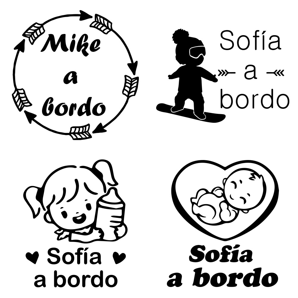 1pc Vinyl baby a bordo colorfu - đánh giá và giá Home Decor Accessories