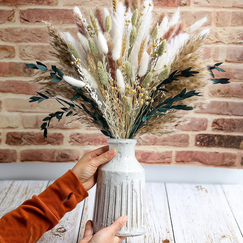 100pcs Dried Pampas Grass Bouq - đánh giá và giá Dried Flower Bouquet