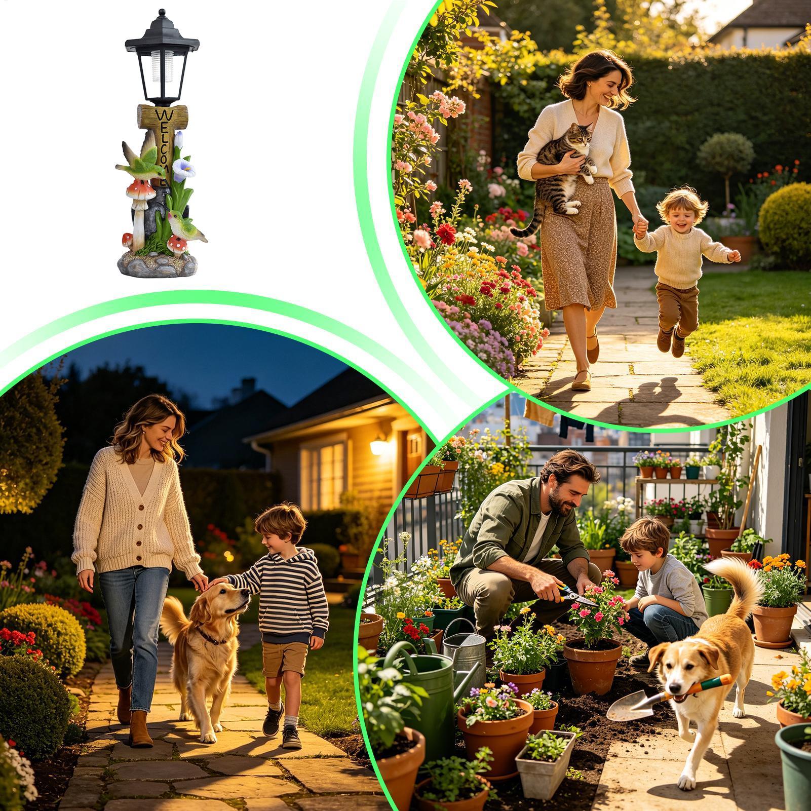Solar Garden Lights Statue Aut - đánh giá và giá Home Decor Garden