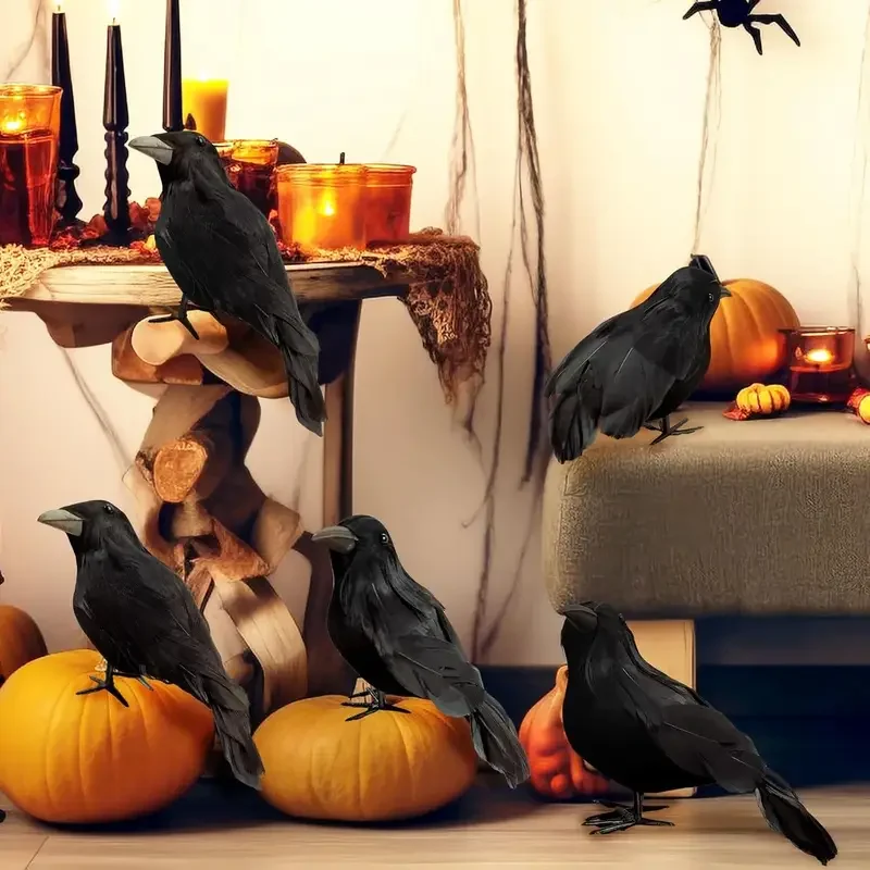 1PC Black Crow Halloween Decor - đánh giá và giá Home Decor Garden