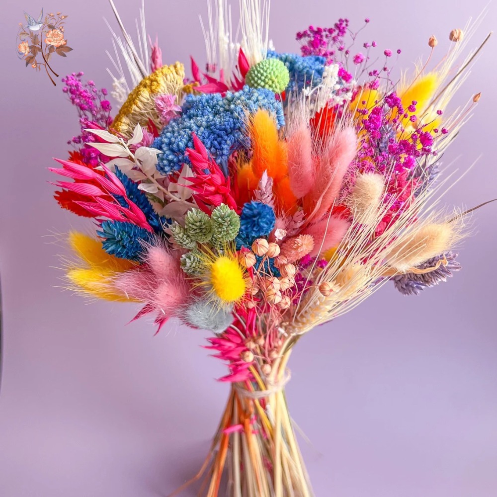 Colorful Dried Flowers Wedding - đánh giá và giá Dried Flower Bouquet