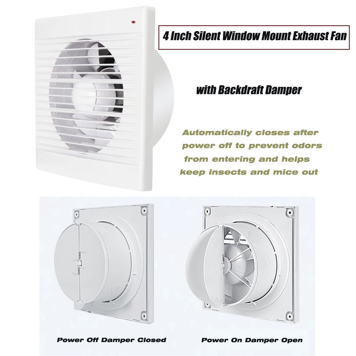 4 Inch Silent Window Mount Exh - đánh giá và giá Home Decor Uk