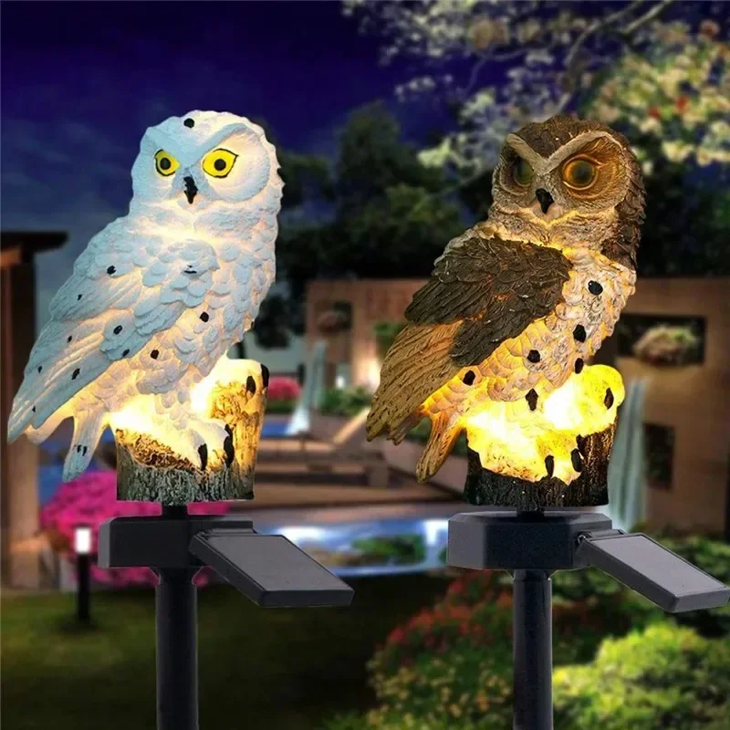 Solar Owl Statue Garden Light  - đánh giá và giá Home Decor Garden