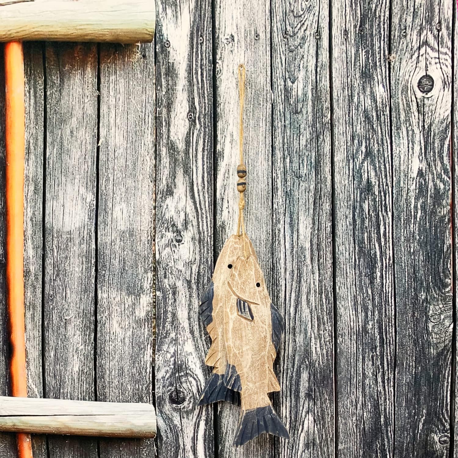 Carved Antique Wood Fish Wall  - đánh giá và giá Home Decor Nautical