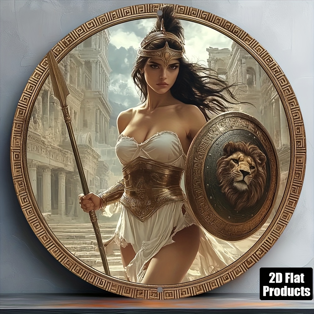 Vintage Greek Warrior Round Al - đánh giá và giá Home Decor Kolkata