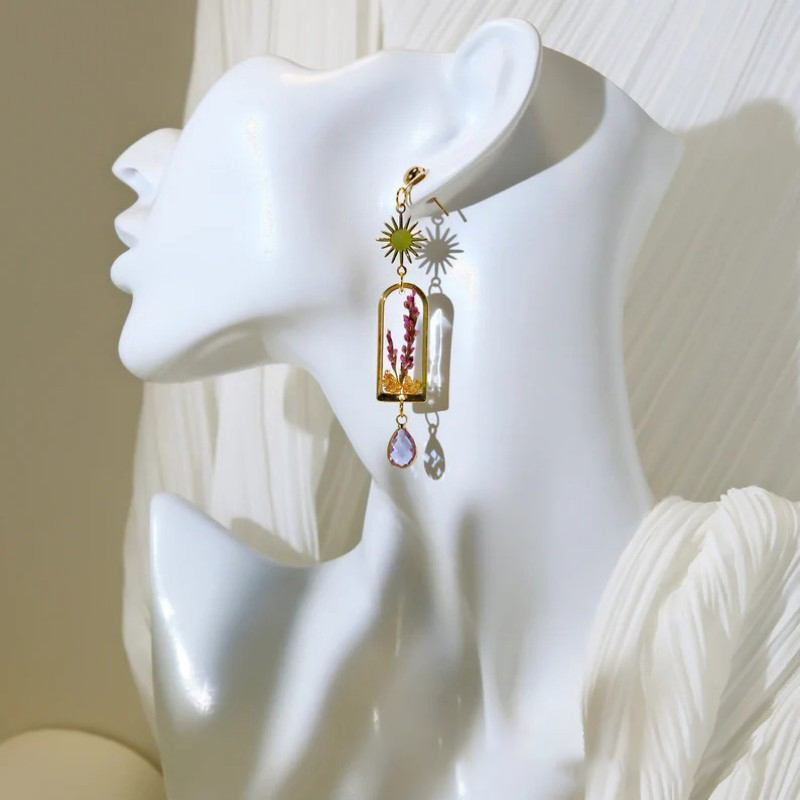 Unique Purple Lavender Earring - đánh giá và giá Dried Flower Bouquet
