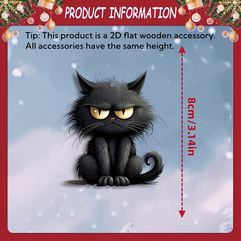 Handmade Black Cat Emoji Woode - đánh giá và giá Home Decor Emoji