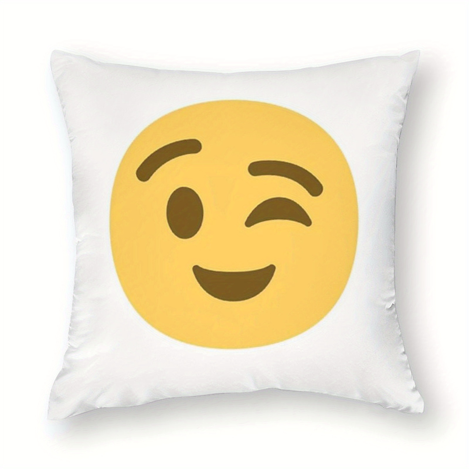 Cute Winking Emoji Pillowcase, - đánh giá và giá Home Decor Emoji